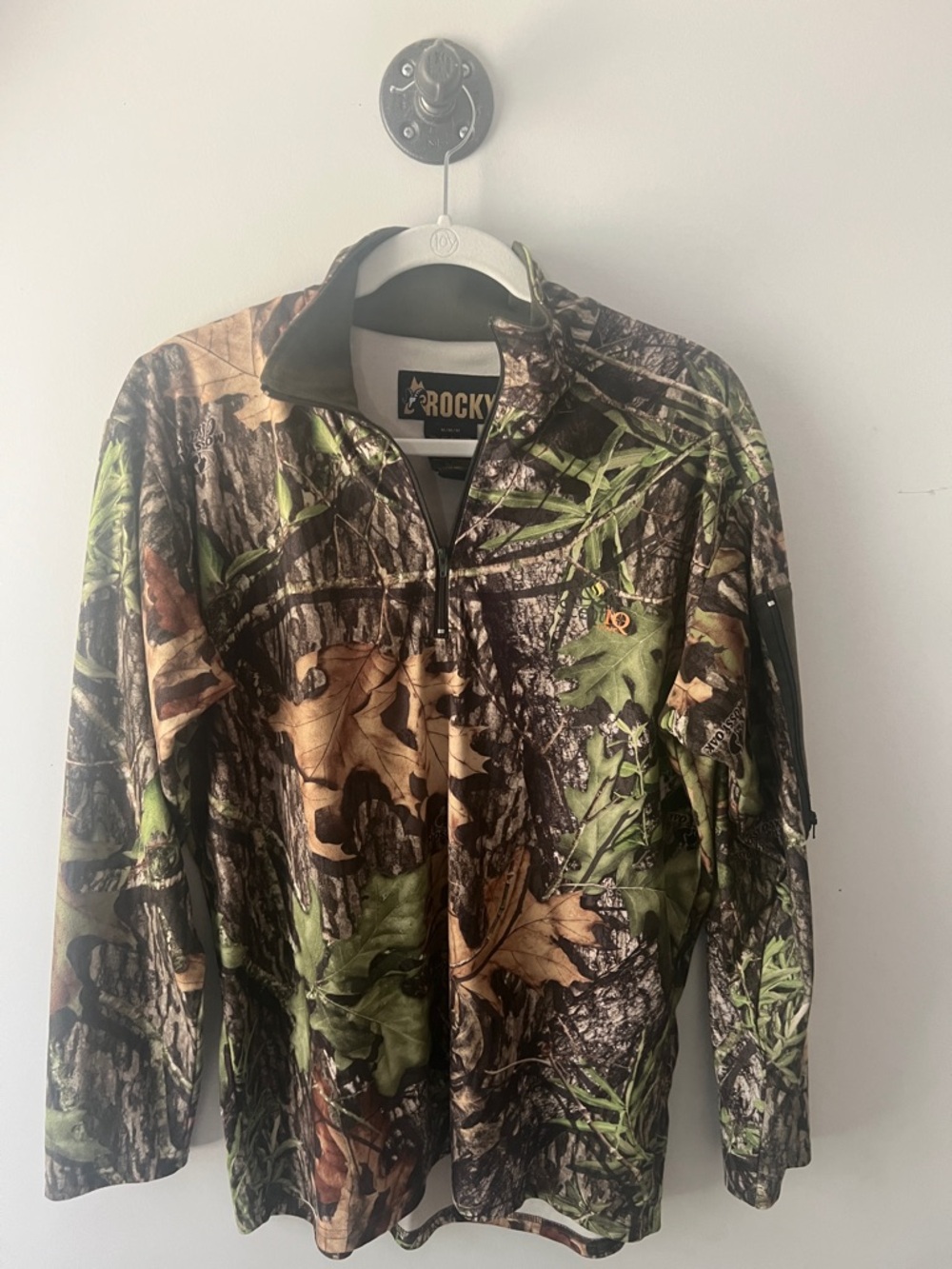 Rocky Camouflage Performance Quarter-Zip Jacket in Brown & Green